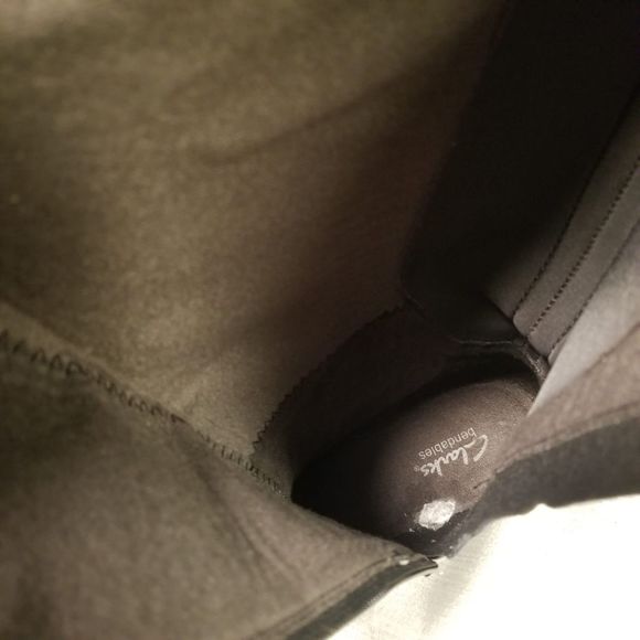 Clarks Bendables Tall Black Leather Boots Women's 7.5M - Picture 9 of 12